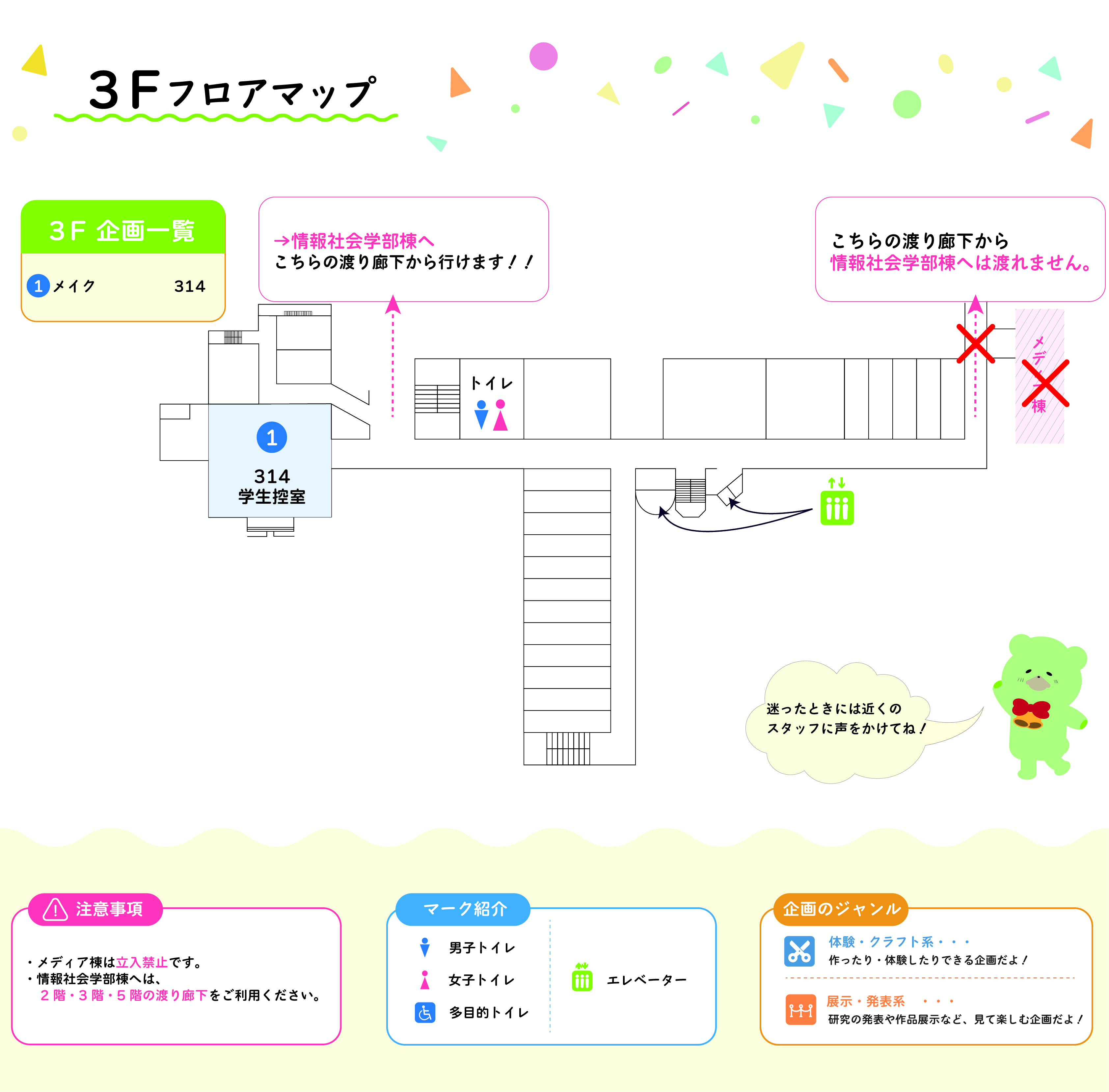 外国語学部棟 3Fフロアマップ